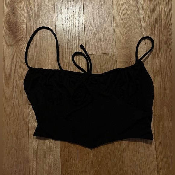 Black garage corset crop top - Picture 2 of 4